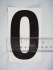 Number "0" - 5 Inch Sticker Decal Vinyl Adhesive Address Numbers Black & White (lot of 1) SALE ITEM - MADE IN USA